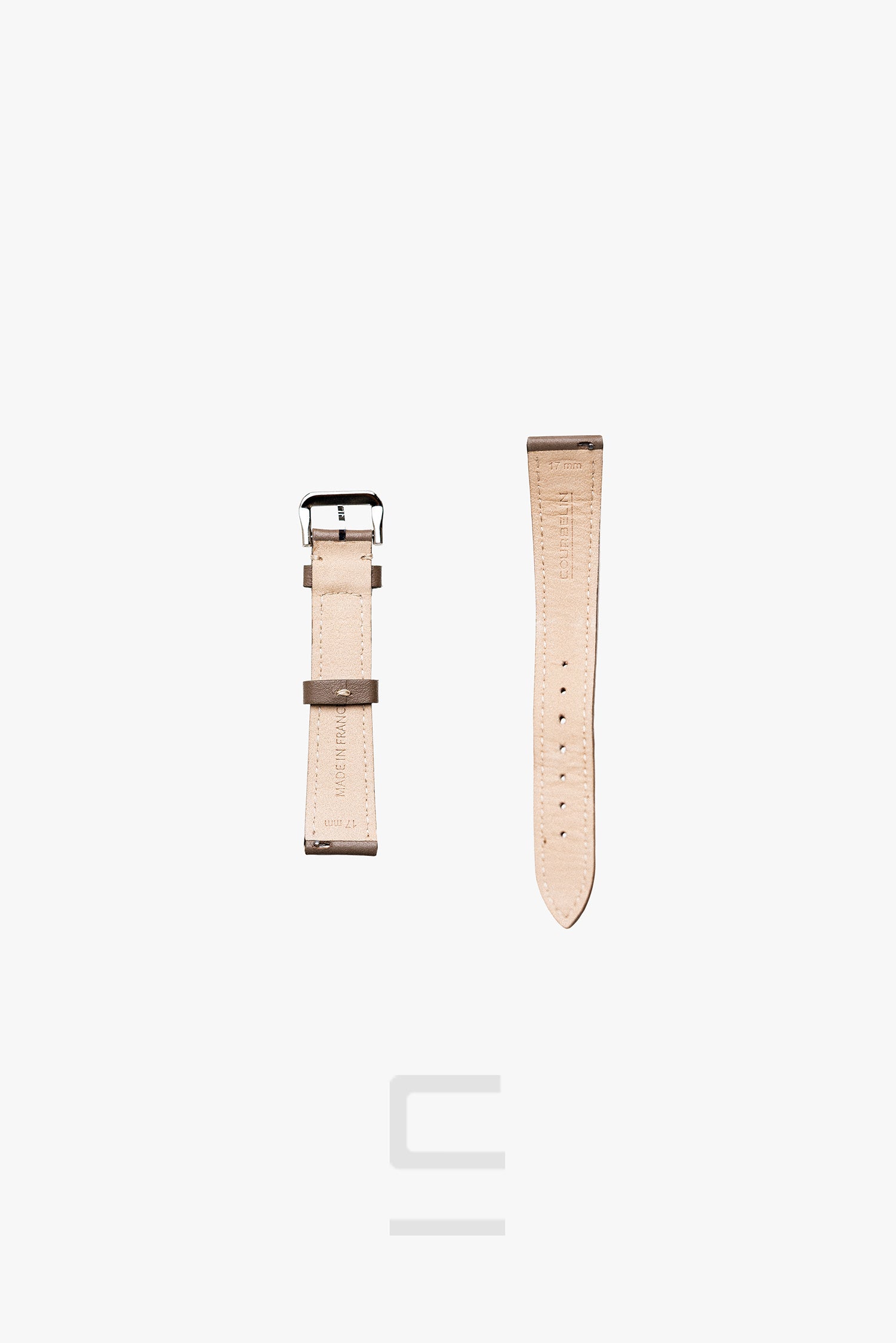 Bracelet Cuir Surpiqué - Taupe