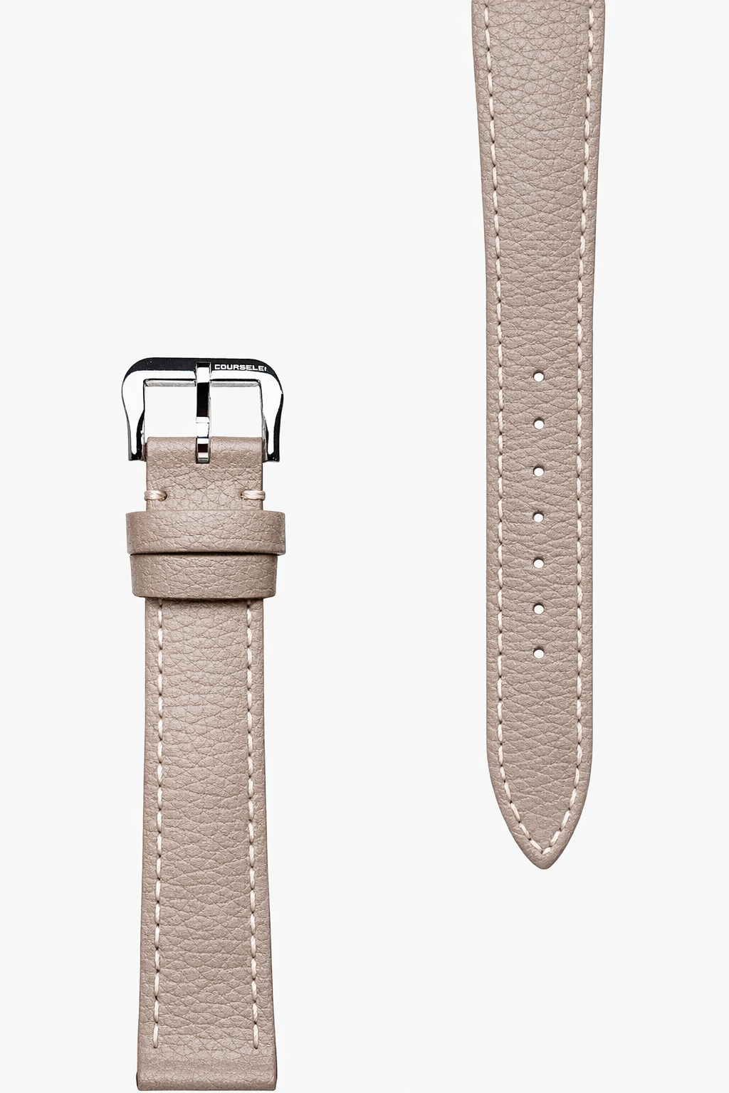 Bracelet Cuir Surpiqué - Taupe