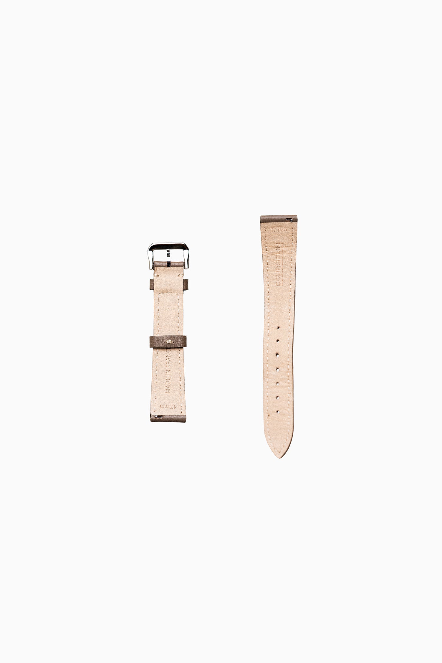 Bracelet Cuir Surpiqué - Taupe