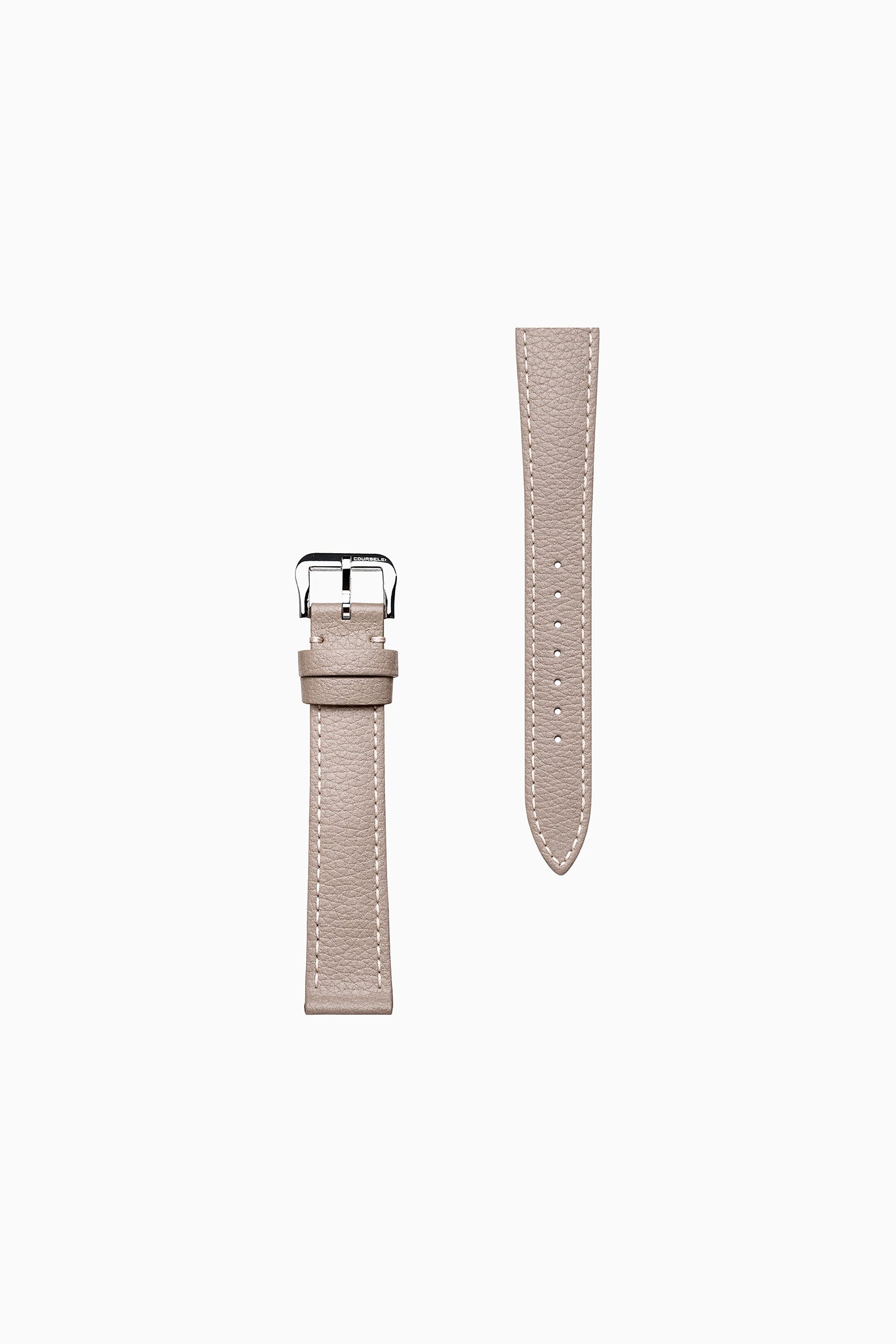 Bracelet Cuir Surpiqué - Taupe
